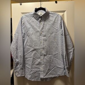 Lucky Brand Men’s Blue Plaid Button-Down Shirt Size M